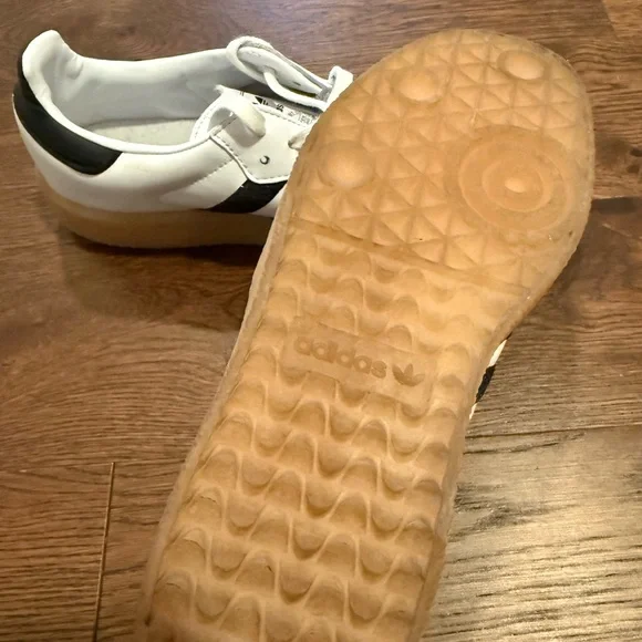 adidas Samba White and Black Athletic Shoes - Picture 4 of 5